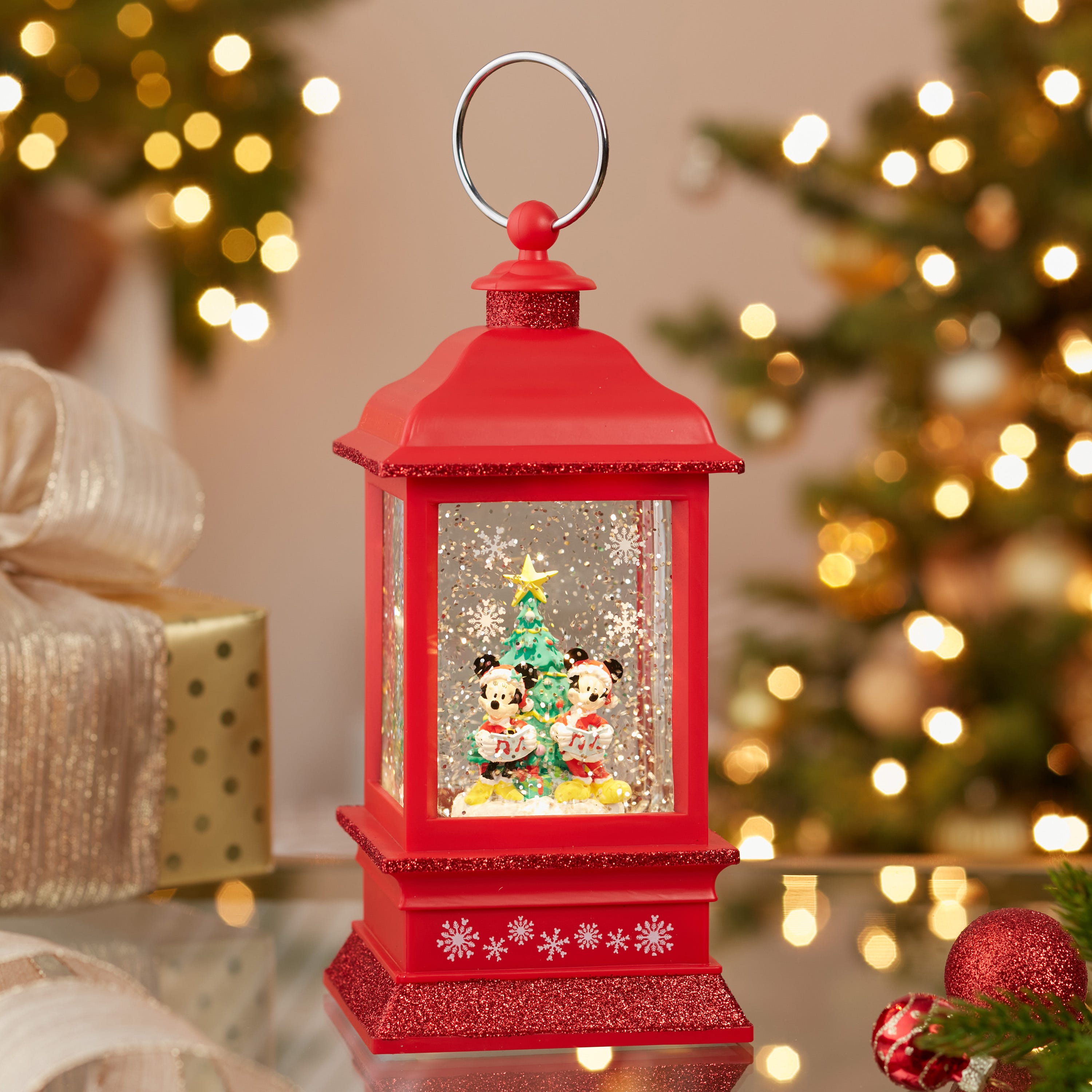 Kurt Adler 9-Inch Battery-Operated Disney© Mickey and Minnie Spinning Musical Light-Up Lantern